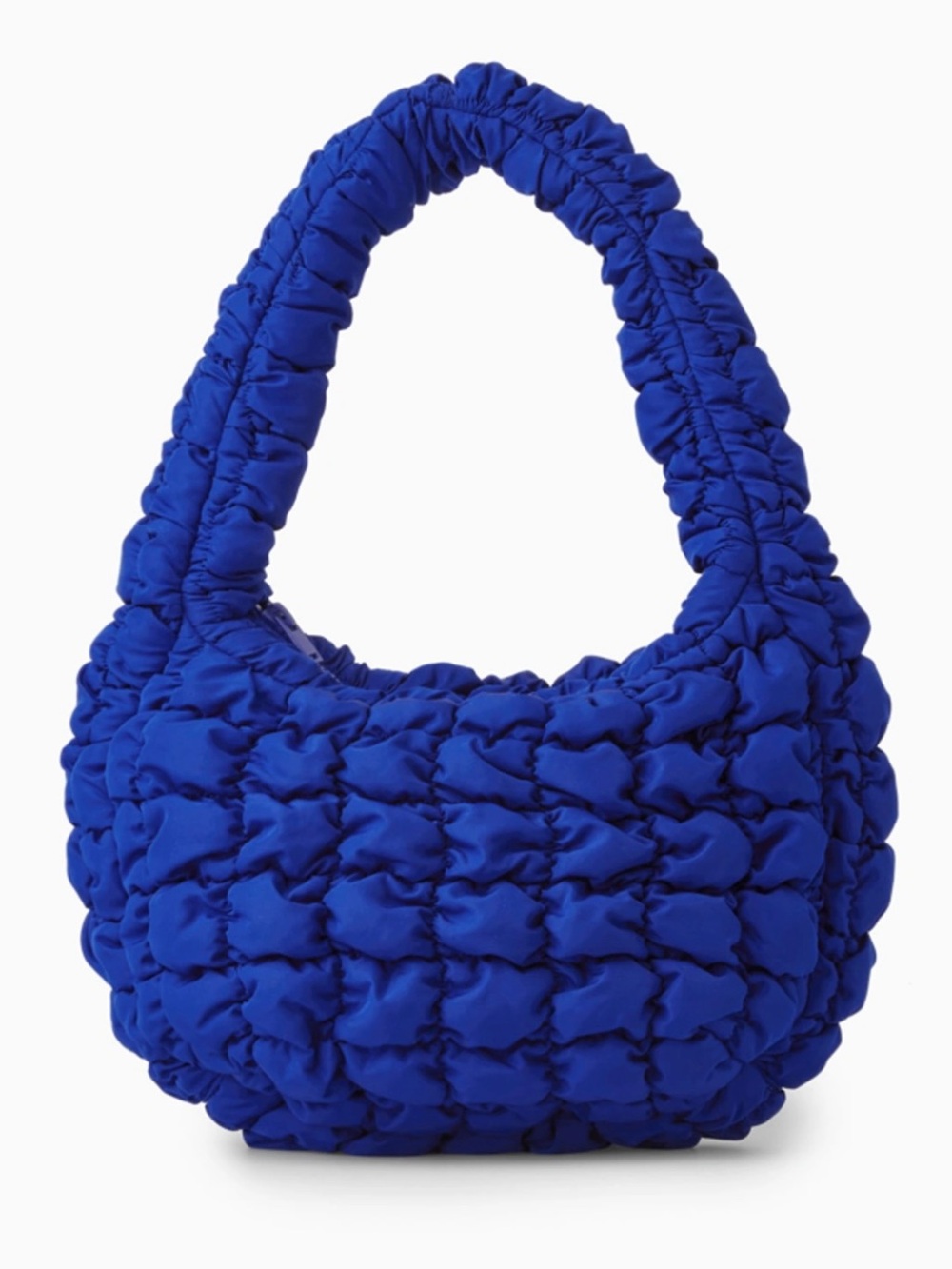 COS Cobalt Quilted Bubble Shoulder Bag